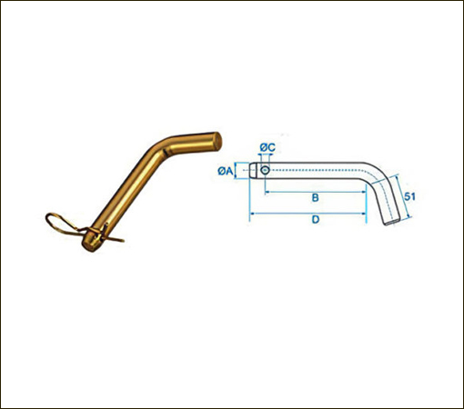 BENT TYPE HITCH PIN